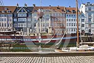 Copenhagen, Nyhavn famous landmark and entertainment district