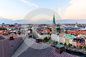 Copenhagen Skyline Panoramic Cityscape photo