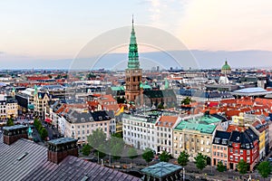 Copenhagen Skyline Panoramic Cityscape photo