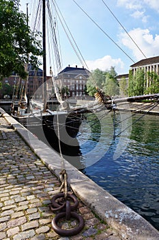 Copenhagen view with sailship