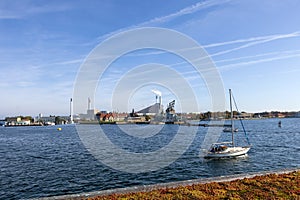 Copenhill modern waste treatment factory, combined heat and power waste to energy plant in Copenhagen, Denmark