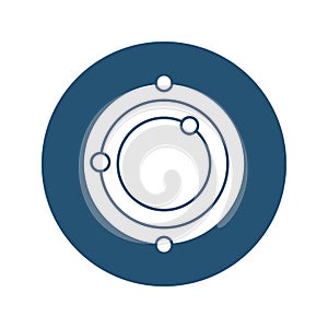Copernican system,  Vector icon which can easily modify or edit