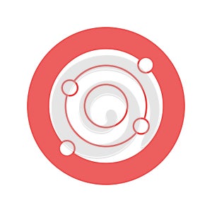 Copernican system Vector icon which can easily modify or edit