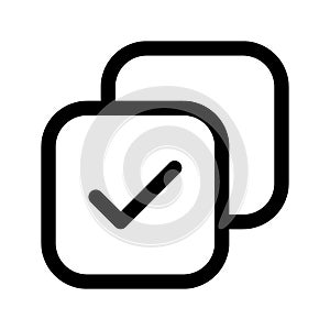 Copied Icon Vector Symbol Design Illustration photo