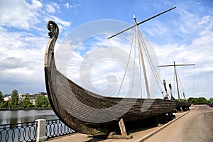 Copies of the Vikings Drakkar, built for the filming of the film