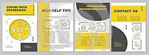 Coping with depression brochure template