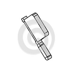 coping saw carpenter tool isometric icon vector illustration