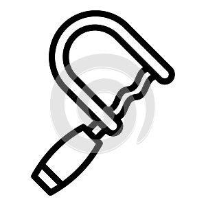 Coping saw icon, outline style