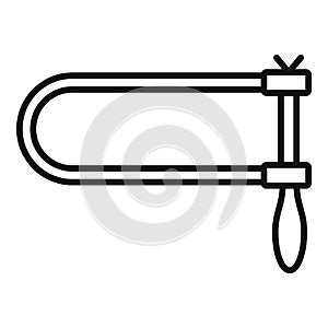 Coping saw icon, outline style