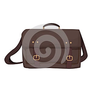 coporate briefcase color icon  illustration