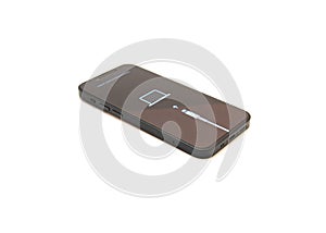 New Apple iPhone mini 13 showing support .apple.com iphone restore issue error message isolated on white background, need to