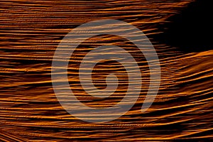 Copper abstract plastic foil background with 3d effect and bubbles