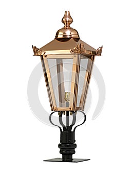 Copper antique style garden lamp