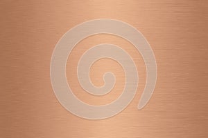 Copper brushed metal background gradient. photo