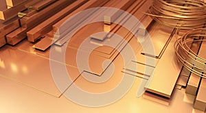 Copper Cable and Various Bars