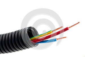 Copper cables, electrician tools