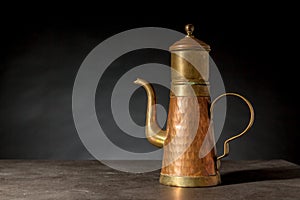 An copper coffeepot