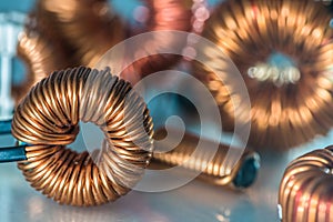 Copper coil and parts of electrical installation