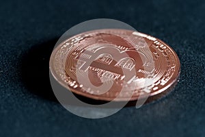 Copper coin crypto-currency bitcoin