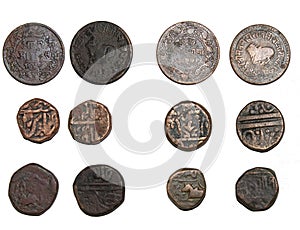 Copper Coins of Indore Princely State Holkar Rulers