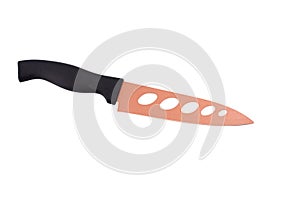 Copper colored kitchen knife photo