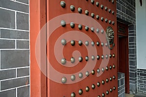 Copper door studs of gate,Chengdu,China
