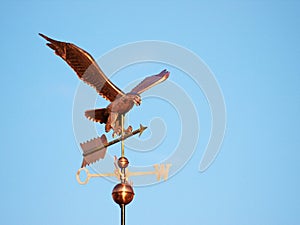 Copper Eagle weathervane on a Sunny Day