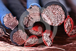 Copper electric power cable