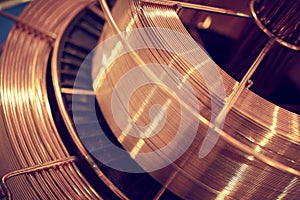 Copper electrical wire. Power electrical cable