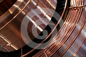 Copper electrical wire. Power electrical cable