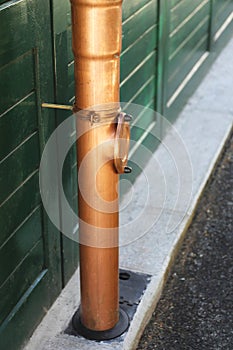 Copper Gutter Downspout