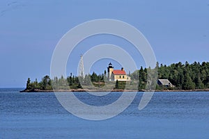 Copper Harbor Light is a lighthouse located in the harbor of Copper Harbor, Michigan USA on the Keweenaw Peninsula of Upper photo