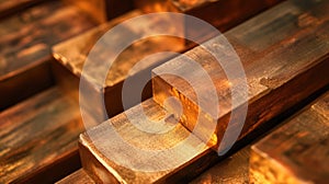 Copper ingots background
