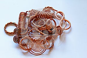 Copper jewellery helps with wrist pain relief - stock photo