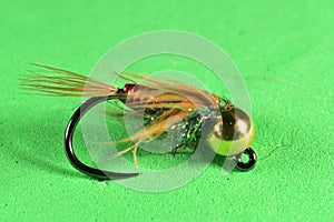 Copper John trout fly imitation photo