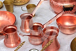 Copper kettles photo