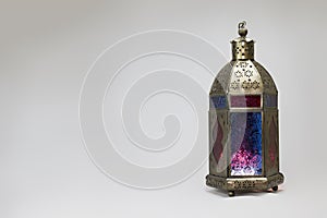 Copper Lantern variegated with colored glass