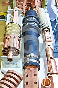 Copper lugs for water and air cooling cables