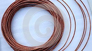 Copper  metal background texture with copy space