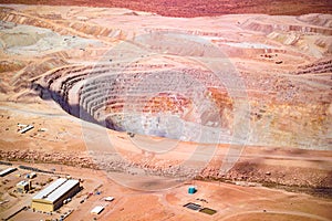 Copper mine at the altiplano of the Atacama Desert