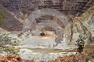 Copper mine open pit Bisbee Arizona.