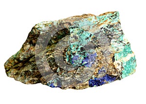 Copper minerals - lazurite, azurite, malachite