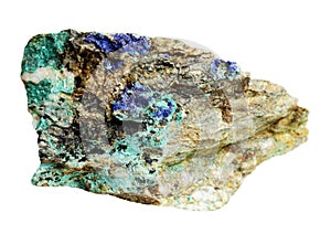 Copper minerals - lazurite, azurite, malachite