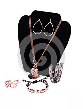 Copper Necklace, Earrings, Bracelets and rings