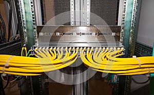 Copper network patch panel in a data center