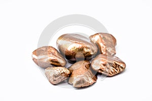 Copper nugget in solid state, is a chemical element, with applications in metal alloys, industrial use