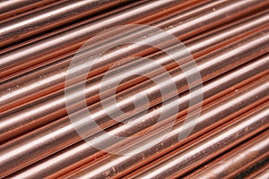 Copper pipes photo