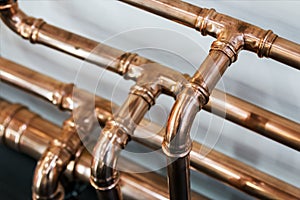 Copper pipes and fittings for carrying