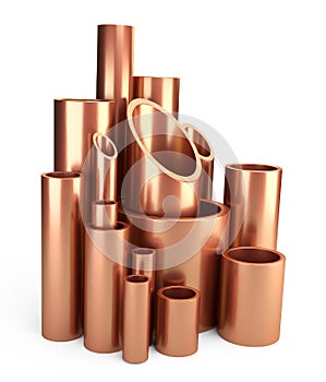 Copper pipes profile stack