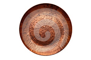 Copper Plate With Hammered Surface And Warm Reddishbrown Hues photo